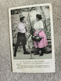 CPA illustrée scène champêtre humour début XXe, dialogue imprimé