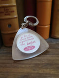 Porte-clés ancien Disques Vogue Antoine vintage rétro triangle translucide