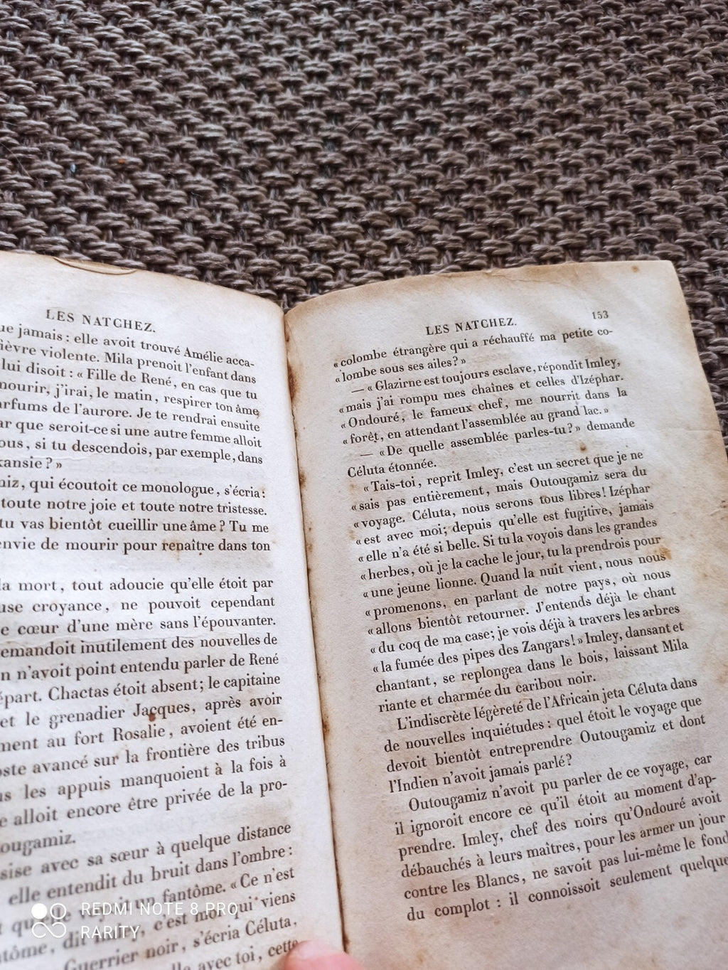 Livre ancien Chateaubriand Les Natchez Tome II 1834 Paris Pourrat frères