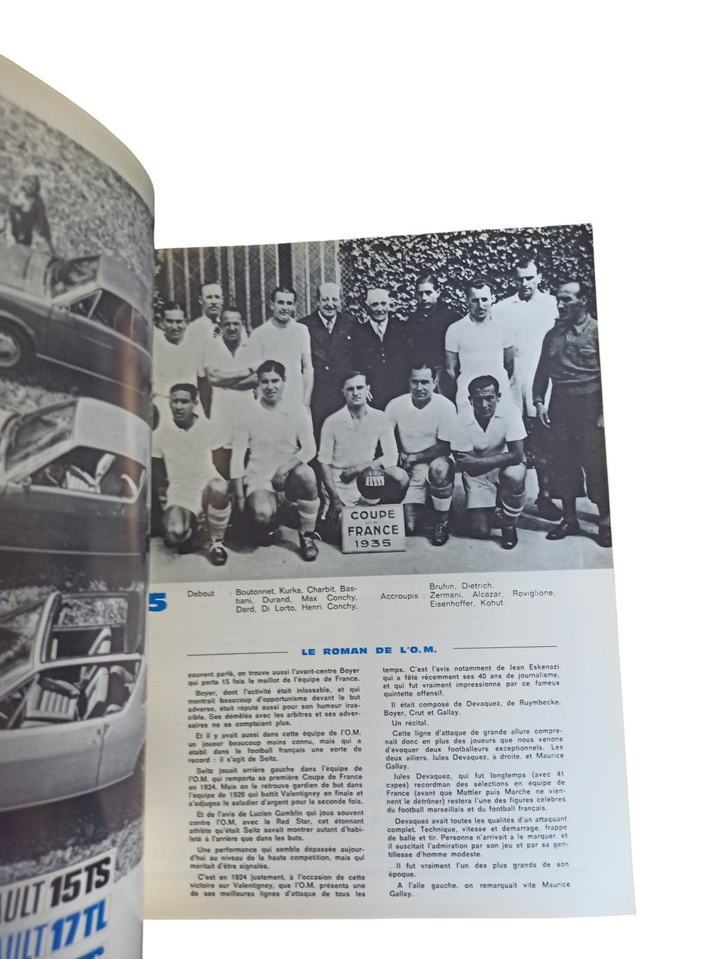 Livre d'or Olympique de Marseille 1971 vintage rétro football ancien OM