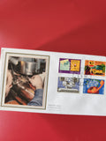 Enveloppe philatélie Suisse avec timbres illustrés et cachet 1980