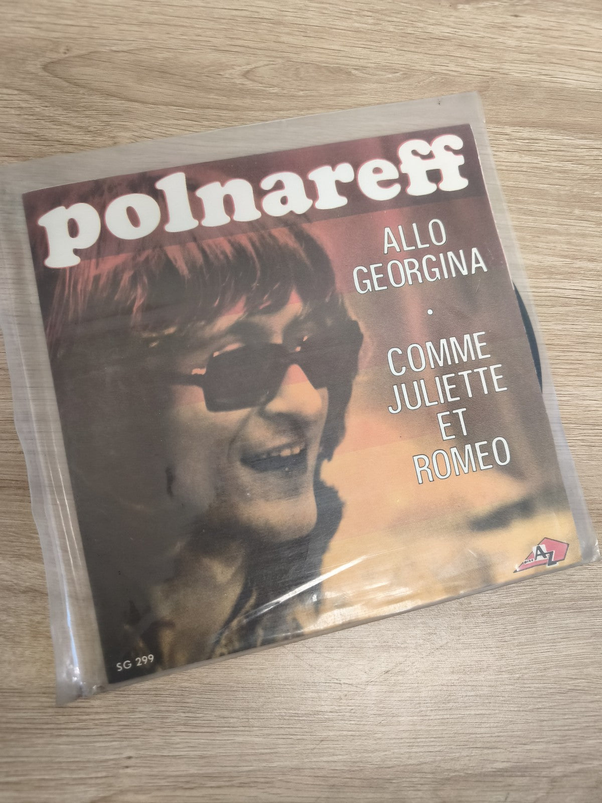 Vinyle 45 tours Polnareff Allo Georgina Comme Juliette et Romeo pochette couleur