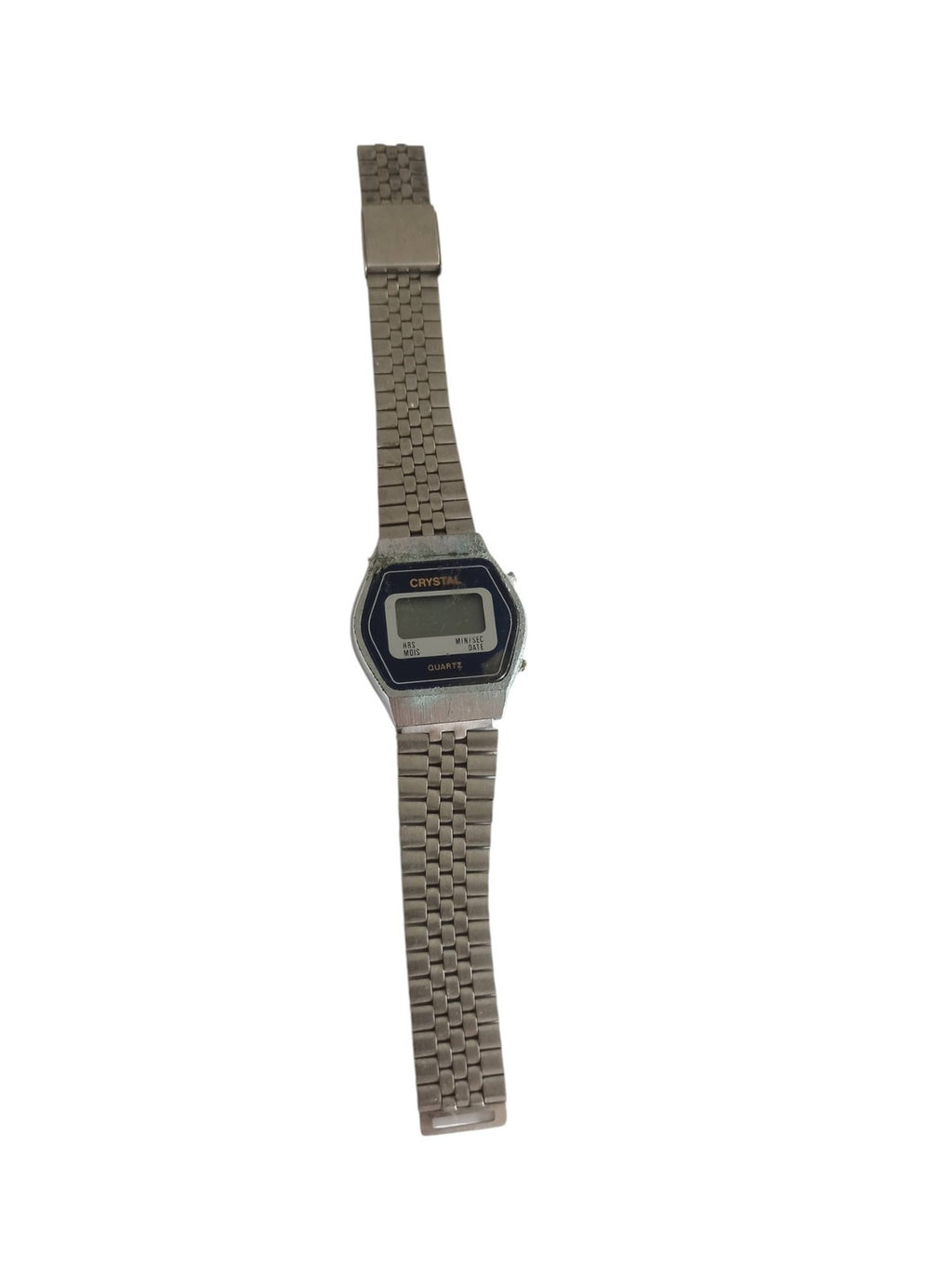 Montre digitale vintage Crystal homme à restaurer rétro années 80 quartz
