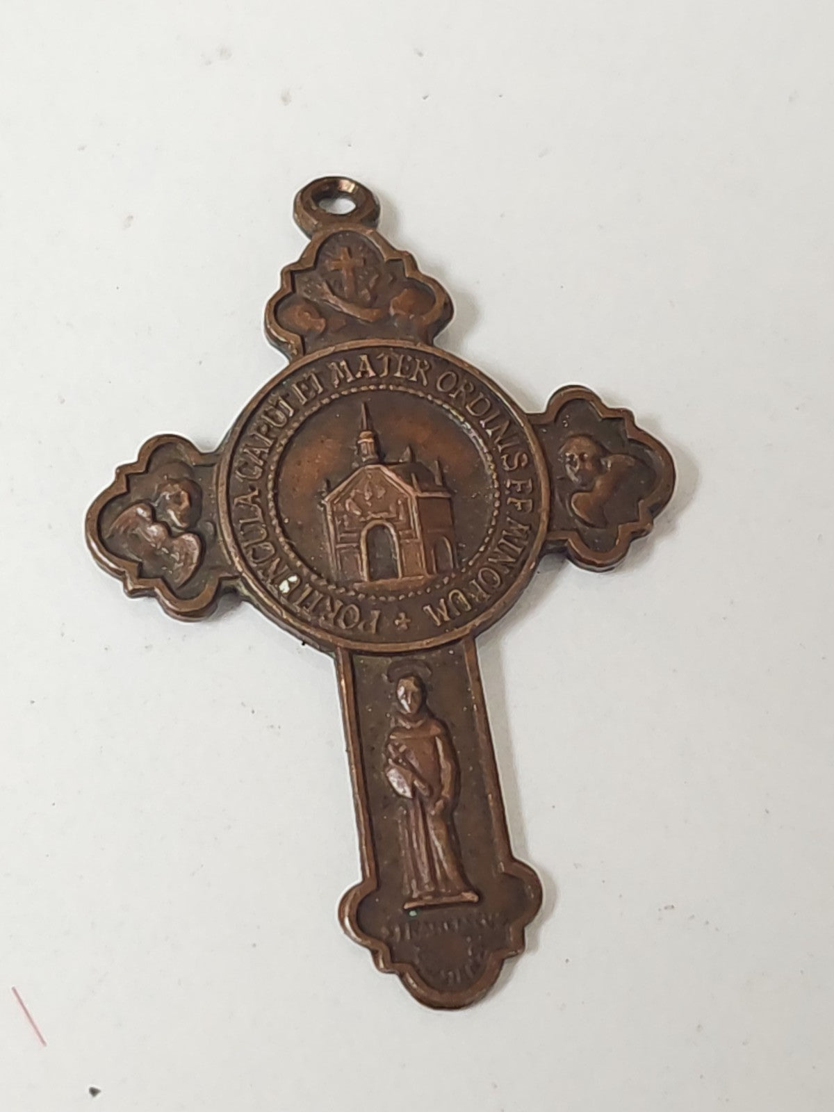 Vintage antique Catholic cross for collection or retro religious decoration