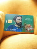 Carte téléphonique vintage Télécarte 120 Emile Baudot puce illustrée