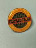 Vintage pin's Lustucru rond émaillé, publicité pâtes aux ?ufs frais, rétro