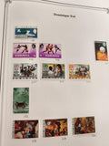 Lot 10 timbres anciens Dominica thématiques sport art santé animaux