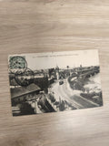 Ancienne carte postale Strasbourg Ponts du Rhin et Kehl tramway CPA timbrée