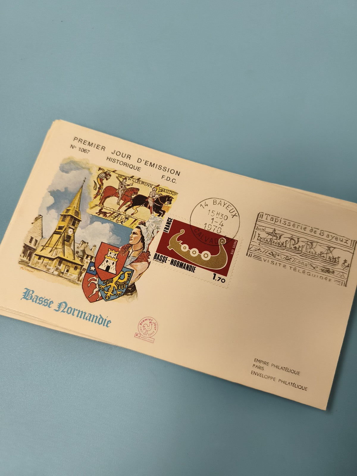 Enveloppe premier jour d?émission FDC Basse Normandie timbre illustré