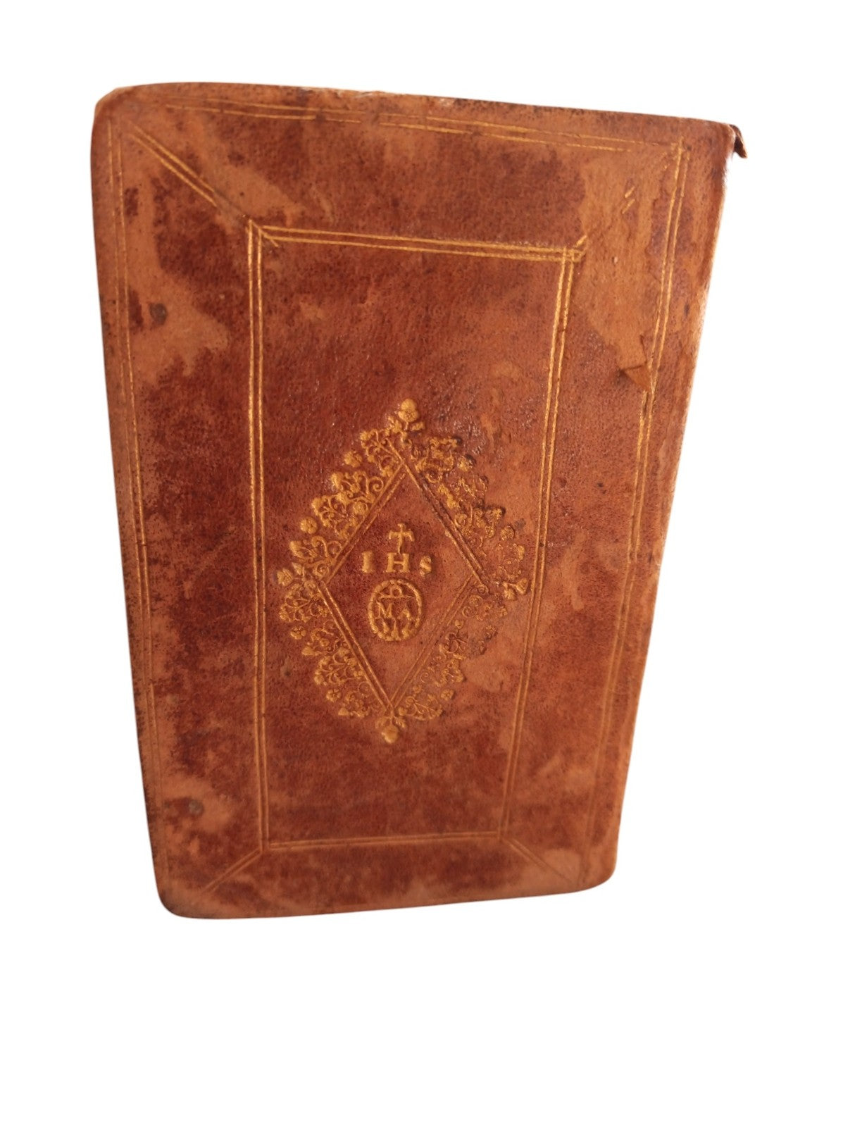 Livre ancien 16e-17e siècle Lucien de Samosate reliure décor doré antique