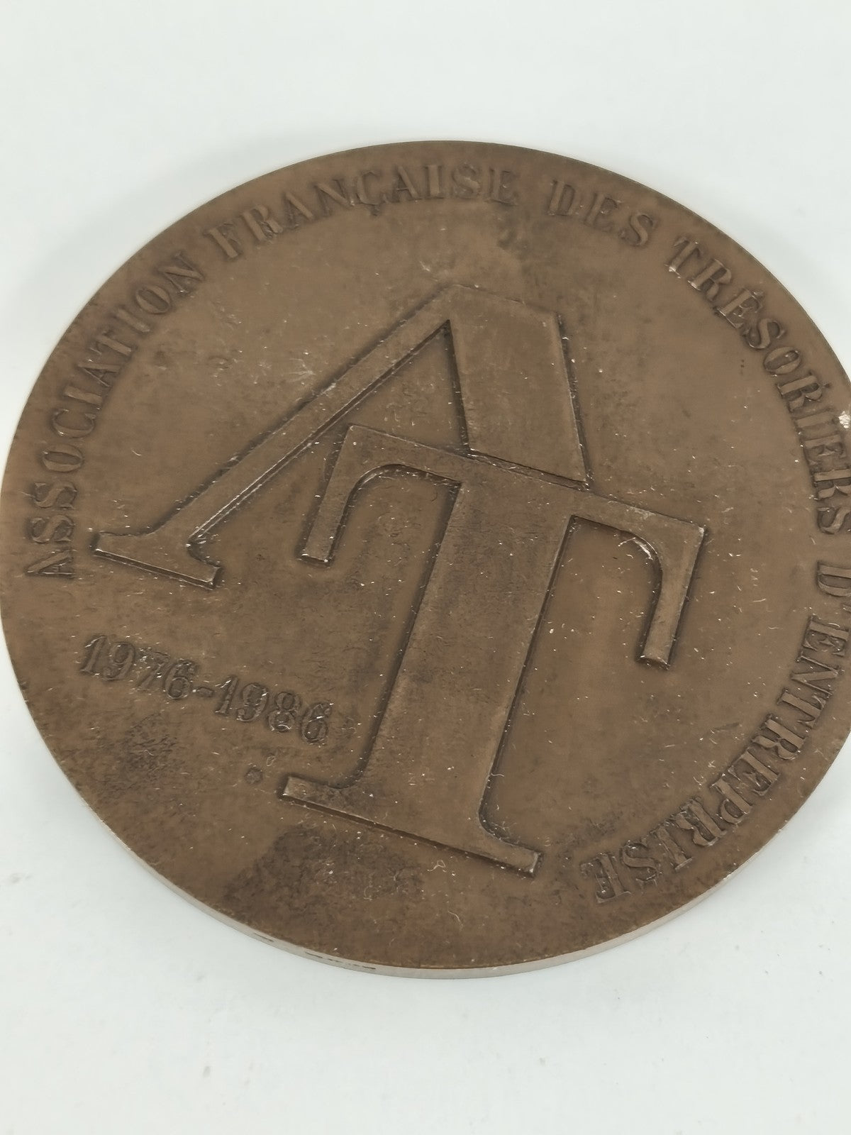 Médaille ancienne Association Française Trésoriers Entreprise 1976-1986 bronze