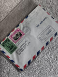 Lettre aérienne Panama timbres George Herzog Inc. affranchissement recommandé