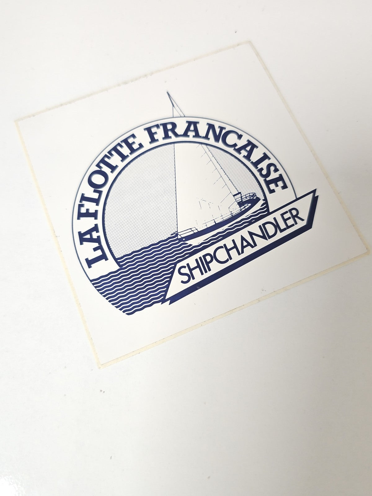 Vintage autocollant publicitaire ancien La Flotte Française rétro collection mar