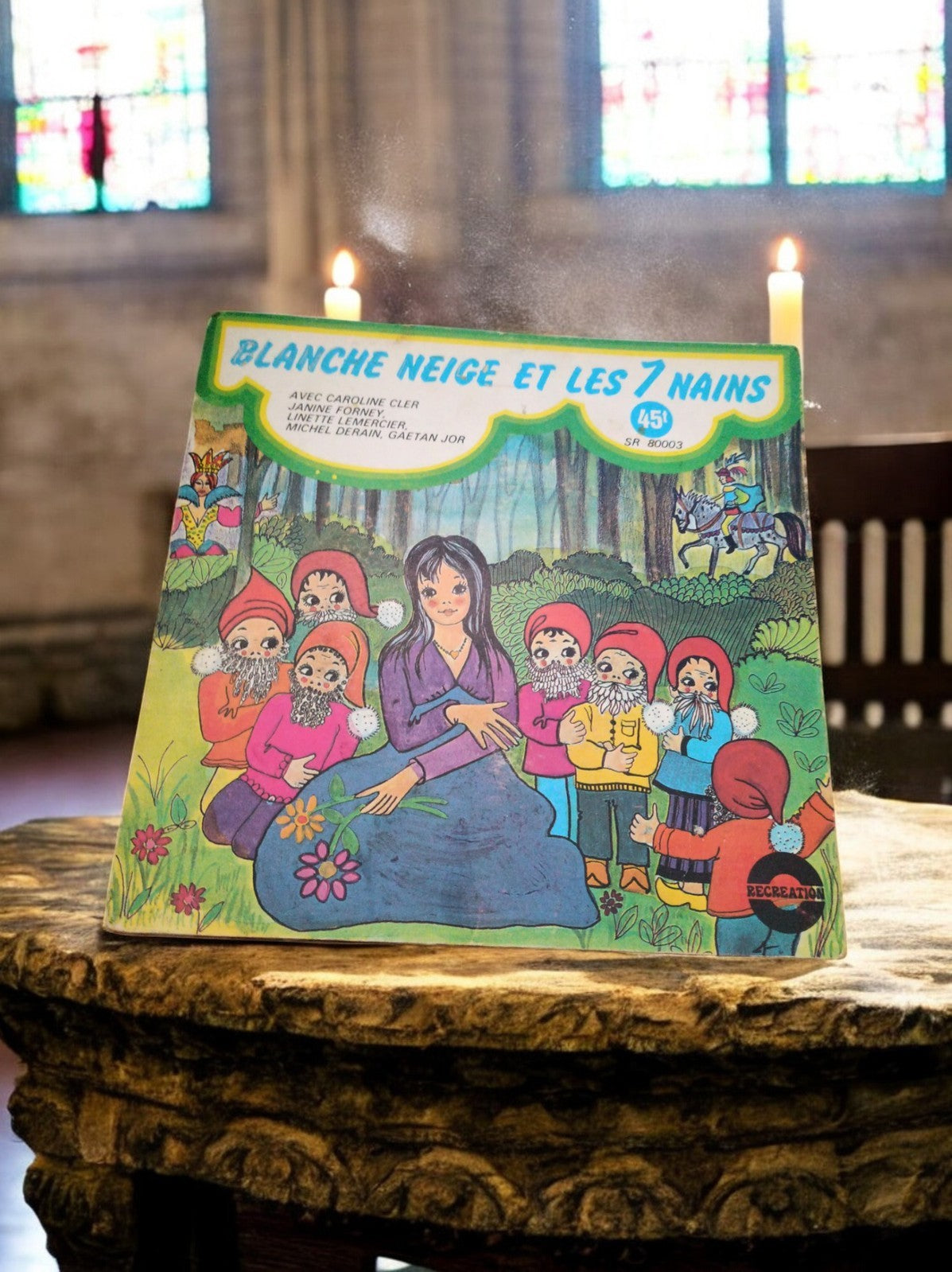 Disque vinyle 45 tours Blanche Neige et les 7 Nains vintage SR 80003 Récréation
