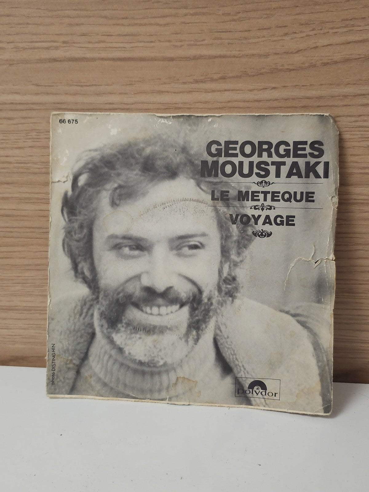 Vinyle 45 tours ancien Georges Moustaki rétro collector disque chanson française