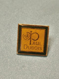 Vintage pin's carré Paul Dubois jaune noir collection badge ancien