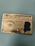 Ancienne télécarte israélienne Bezeq 120 unités, motif étoile et profil