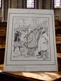 Affiche ancienne 1892 illustration presse satire française dessin A. Grasset vin