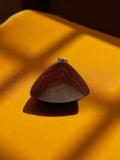 Pendentif vintage agate naturelle, tranche triangulaire, pierre ancienne