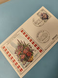 Enveloppe FDC Monaco timbre fleurs Concours Bouquets 1989 Premier Jour