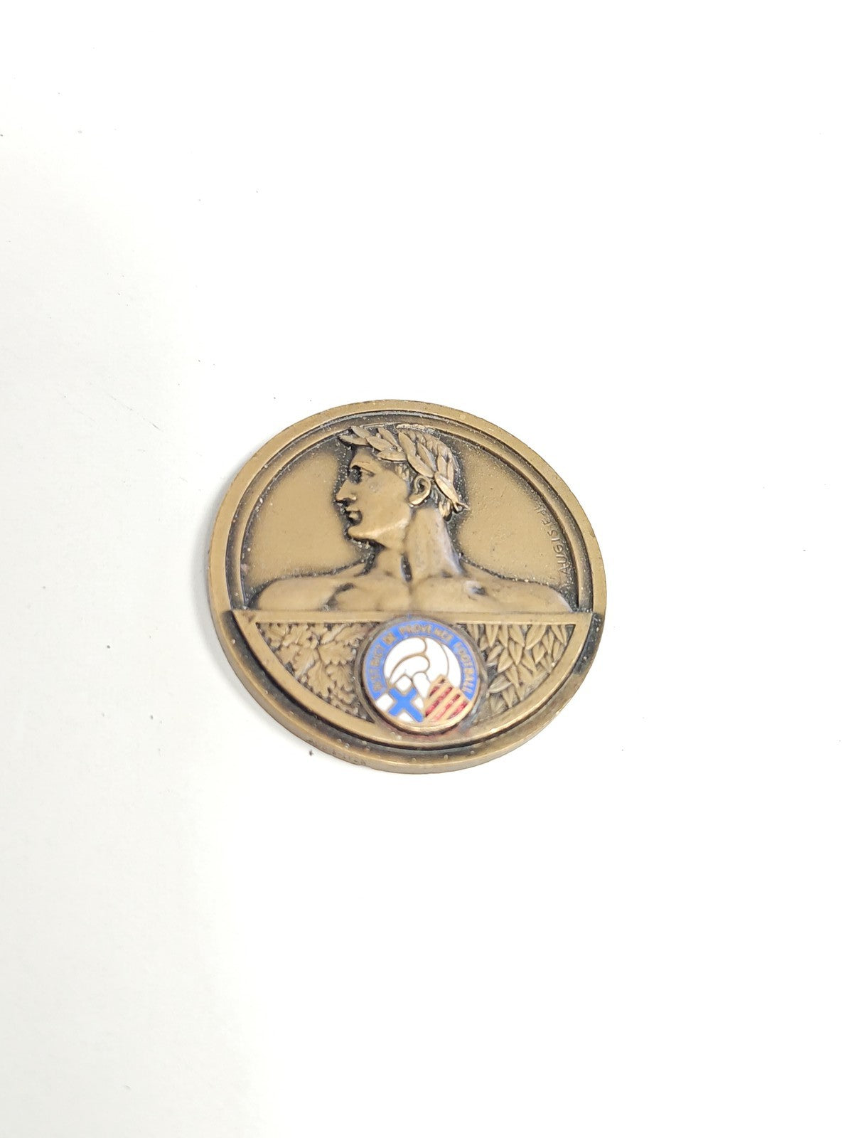 Old Medal of Honour signed Augis Lyon vintage collectible rare decoration