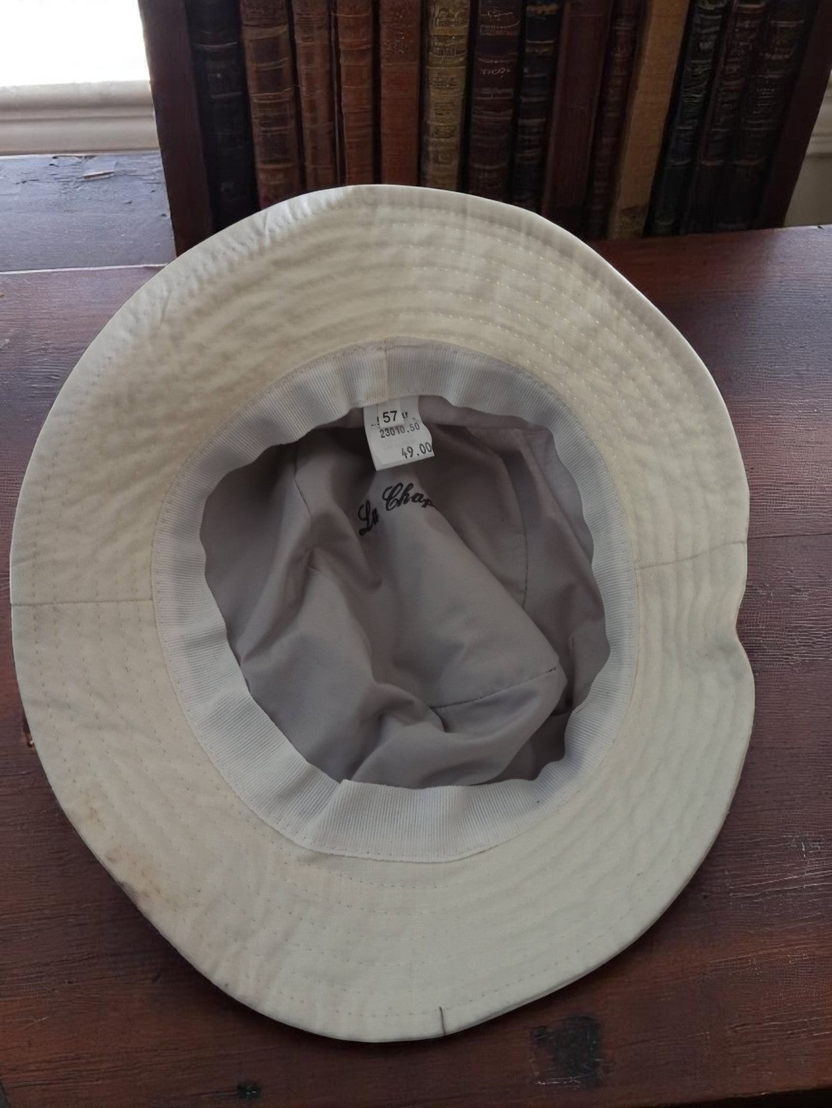 Chapeau bob homme vintage beige La Chapellerie deadstock ancien