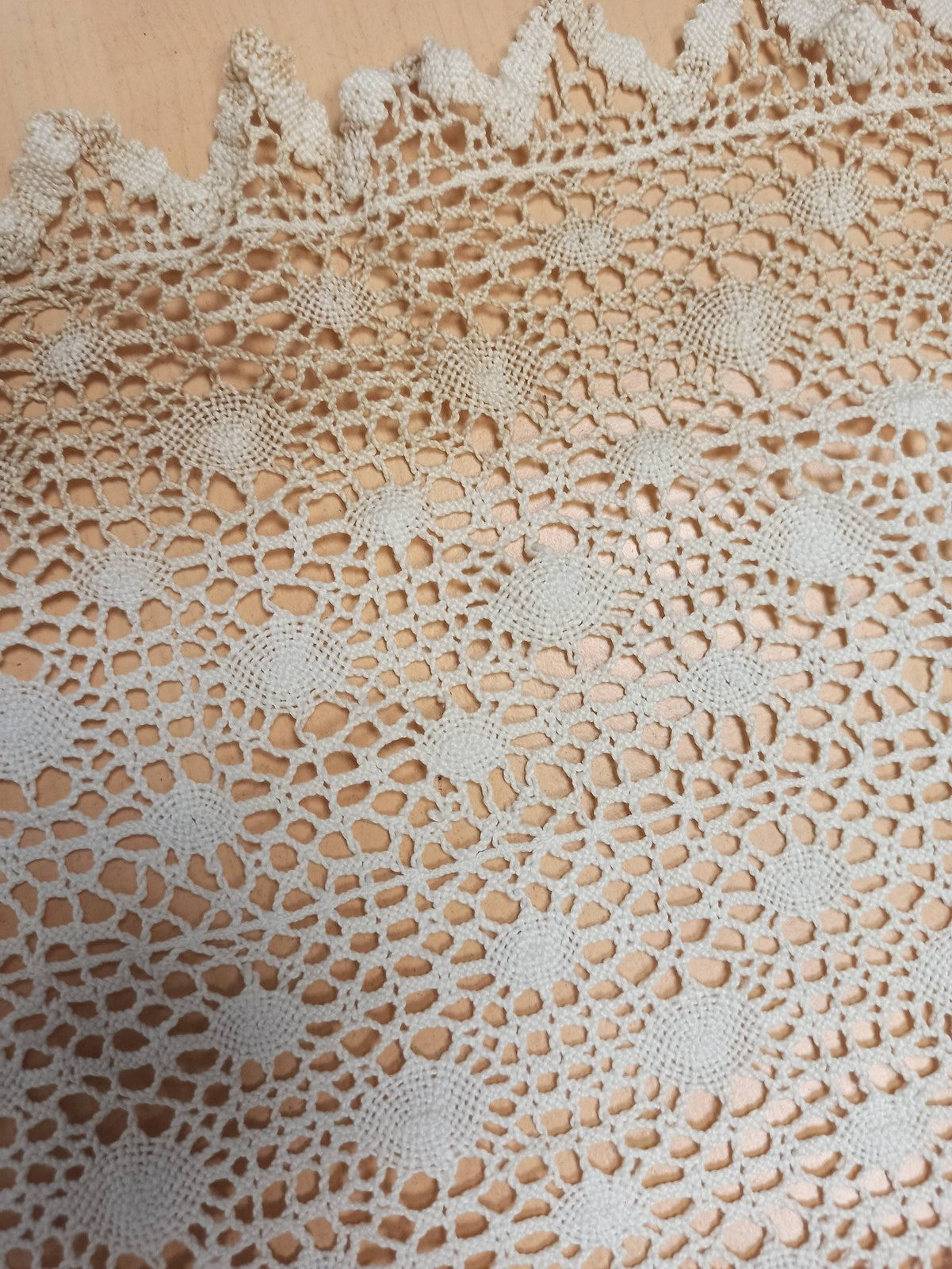 Set linge de table ancien XIXe brodé dentelle crochet vintage rare d?occasion