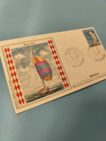 Enveloppe FDC Monaco timbre 4,00F voilier illustration régate cachet 1985