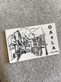 Carte QSL ancienne OA4LA Lima Pérou radio amateur vintage dessin noir
