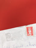 Enveloppe philatélie oblitérée Marseille 1994 timbre Marianne rouge France