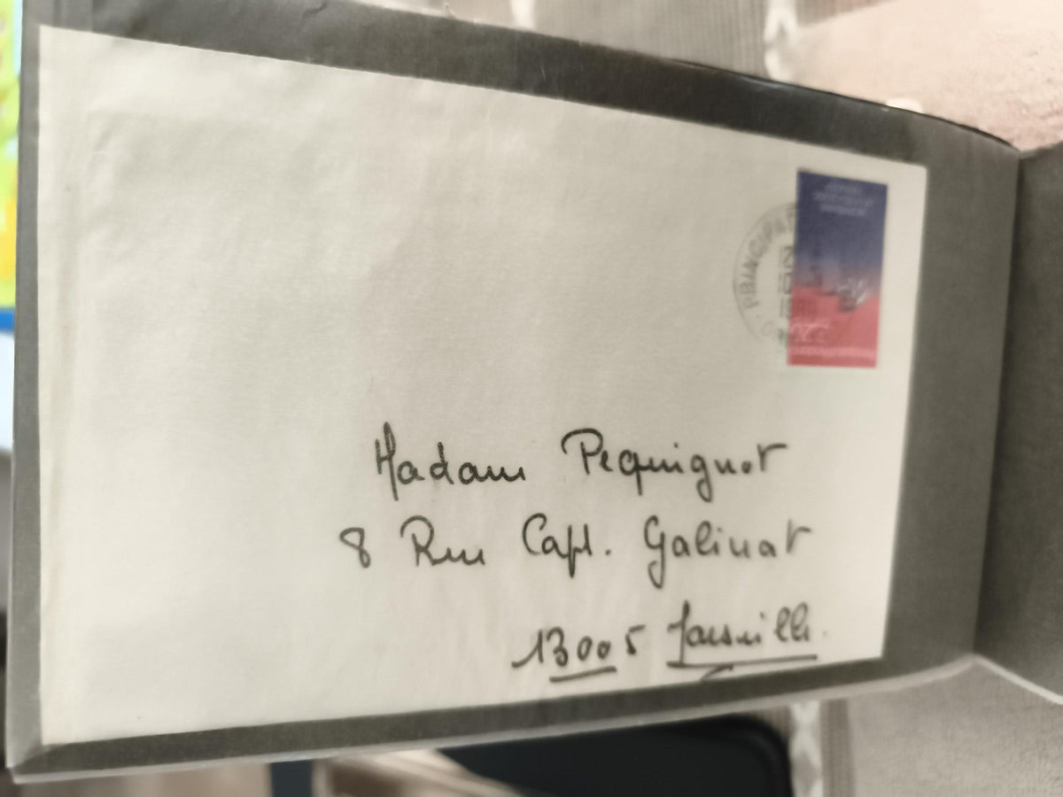 Lettre oblitérée France, timbre Marianne 2000, manuscrite Marseille philatélie