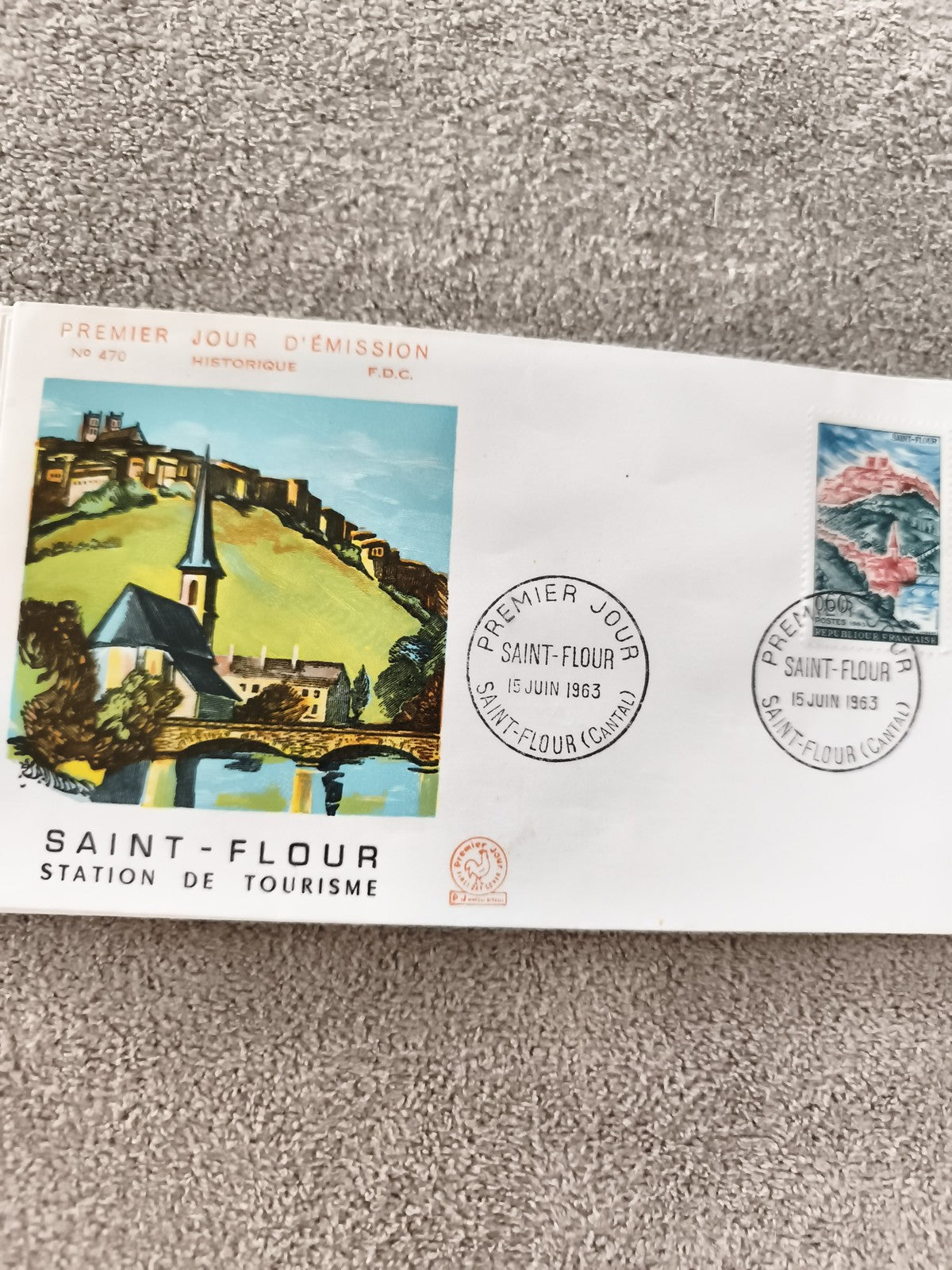 Lettre FDC Premier Jour 1963 Saint-Flour Tourisme ancienne philatélie