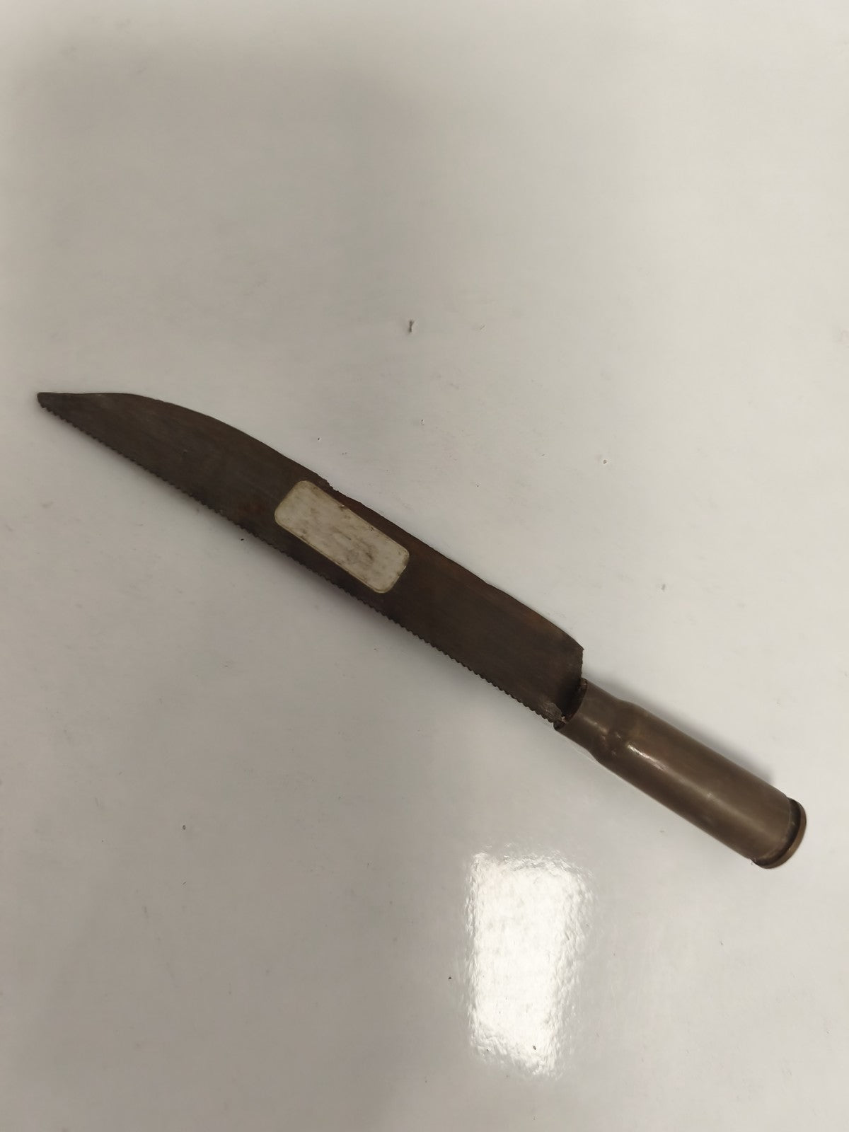 Coupe-papier ancien militaire WW1, lame aspect métal, manche douille