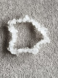 Bracelet chips pierres naturelles blanc translucide élastique bijou fantaisie