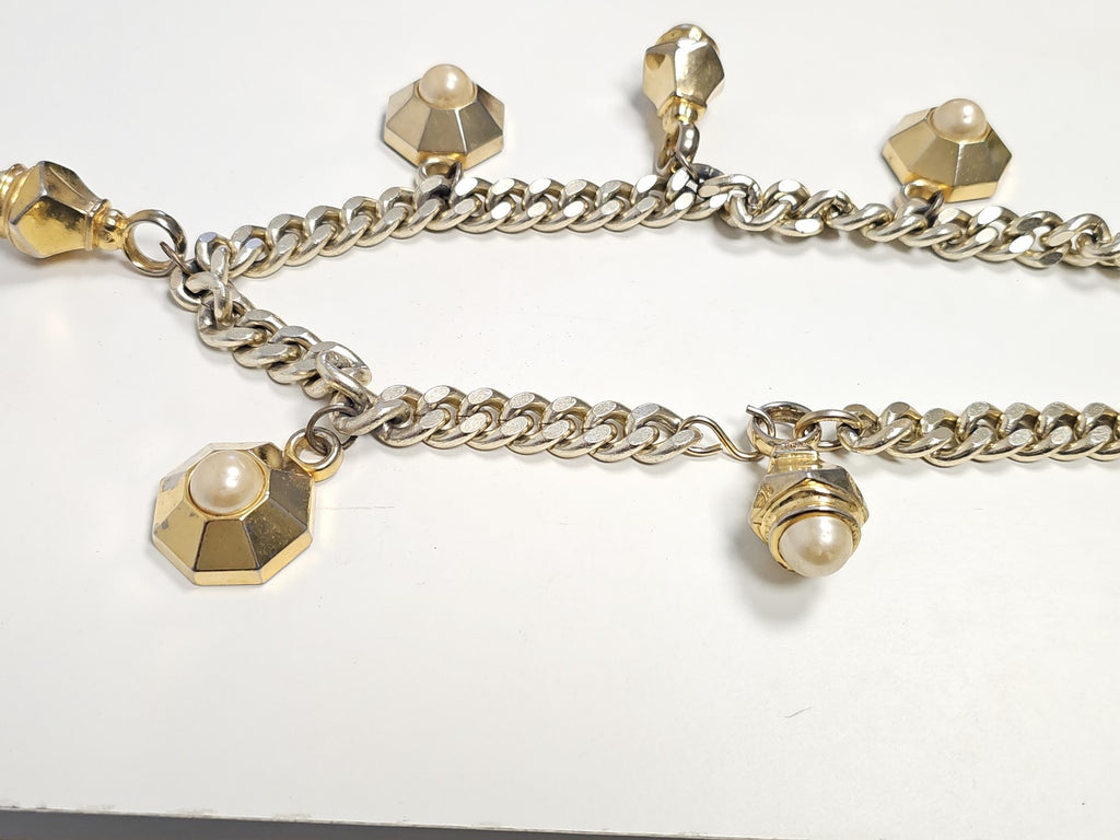 Collier rétro ancien très gros en métal, bijou vintage original pour collectionn