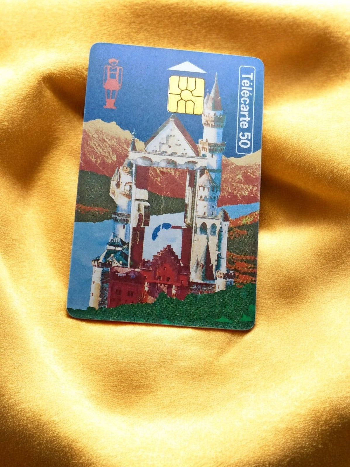 Carte téléphonique vintage Télécarte 50 château illustration rare