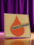 Pin's publicitaire vintage Ames Lancets édition limitée logo rouge