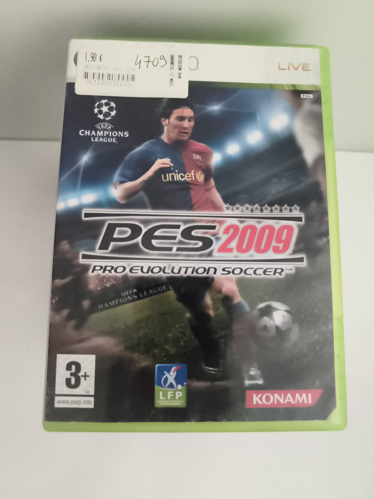 Jeu Xbox 360 PES 2009 Pro Evolution Soccer Konami football UEFA
