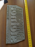 Plaque typographique vintage publicité 1969 Wonder, impression vêtement