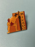Vintage pin's Mikado sumo émaillé, collection badge ancien, années 80-90
