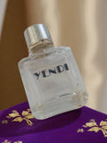 Miniature parfum Yendi vintage flacon ancien carré bouchon métal