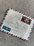 Lettre affranchie Comores 1975, enveloppe avion, timbre 50F Zanclus, philatélie