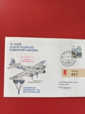 Enveloppe philatélie Sonderflug Dubendorf-Bex Boeing B-17G illustrée timbrée