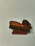 Vintage pin's Marius Ferrat motoculture publicitaire ancien, tronçonneuse