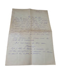 Lettre manuscrite 1939-1945 encre bleue papier époque guerre WW2