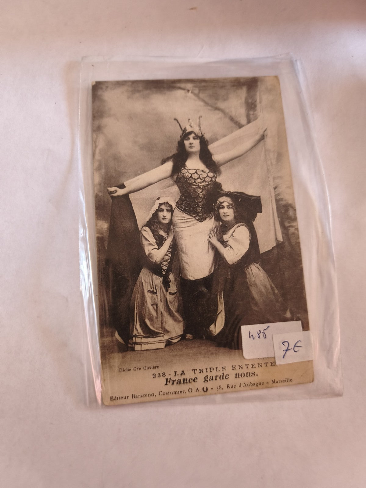 Carte postale ancienne vintage Triple Entente collection alliés époque rétro