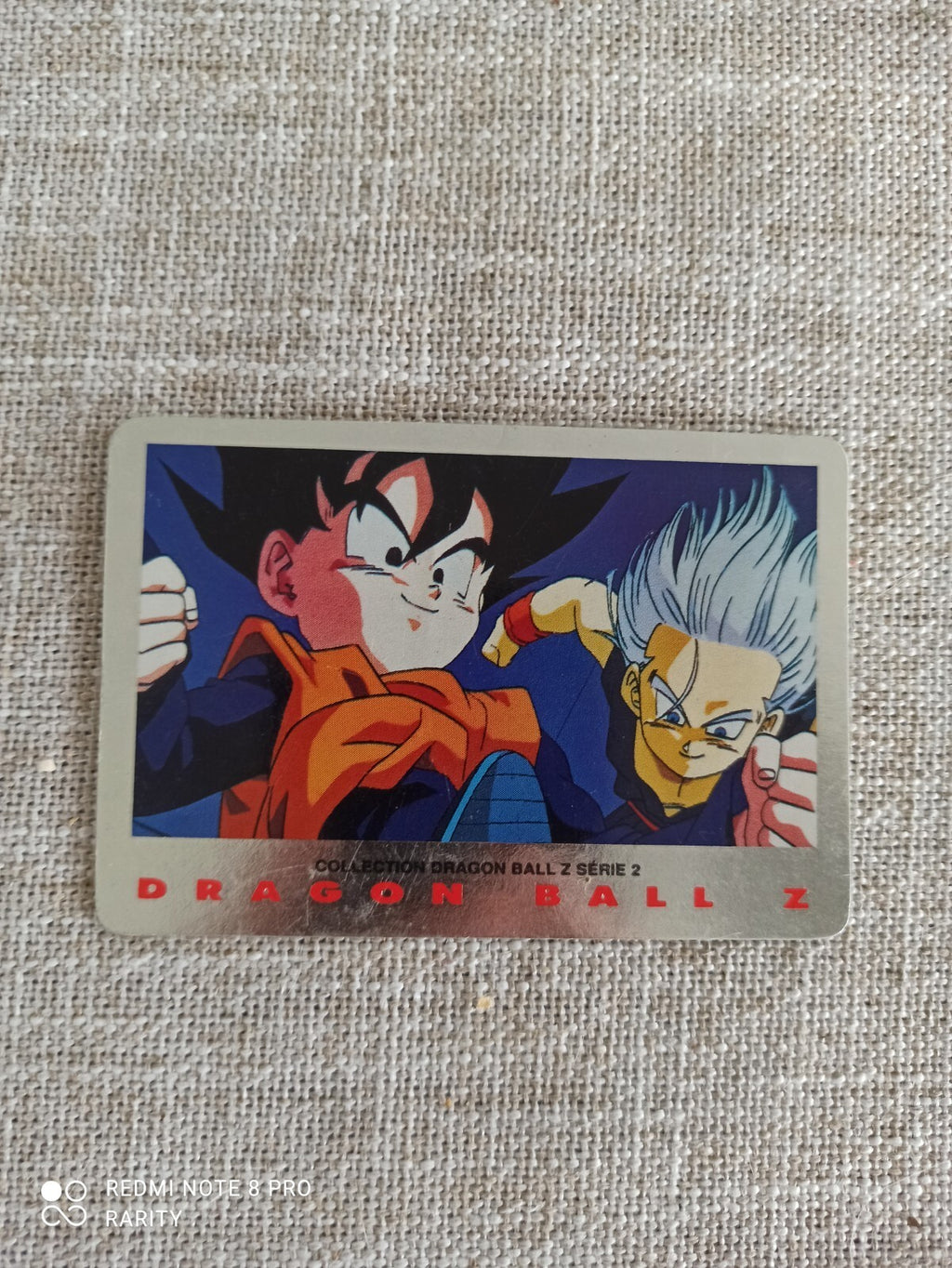 Carte Dragon Ball Z vintage Série 2 Goku Trunks illustration rare