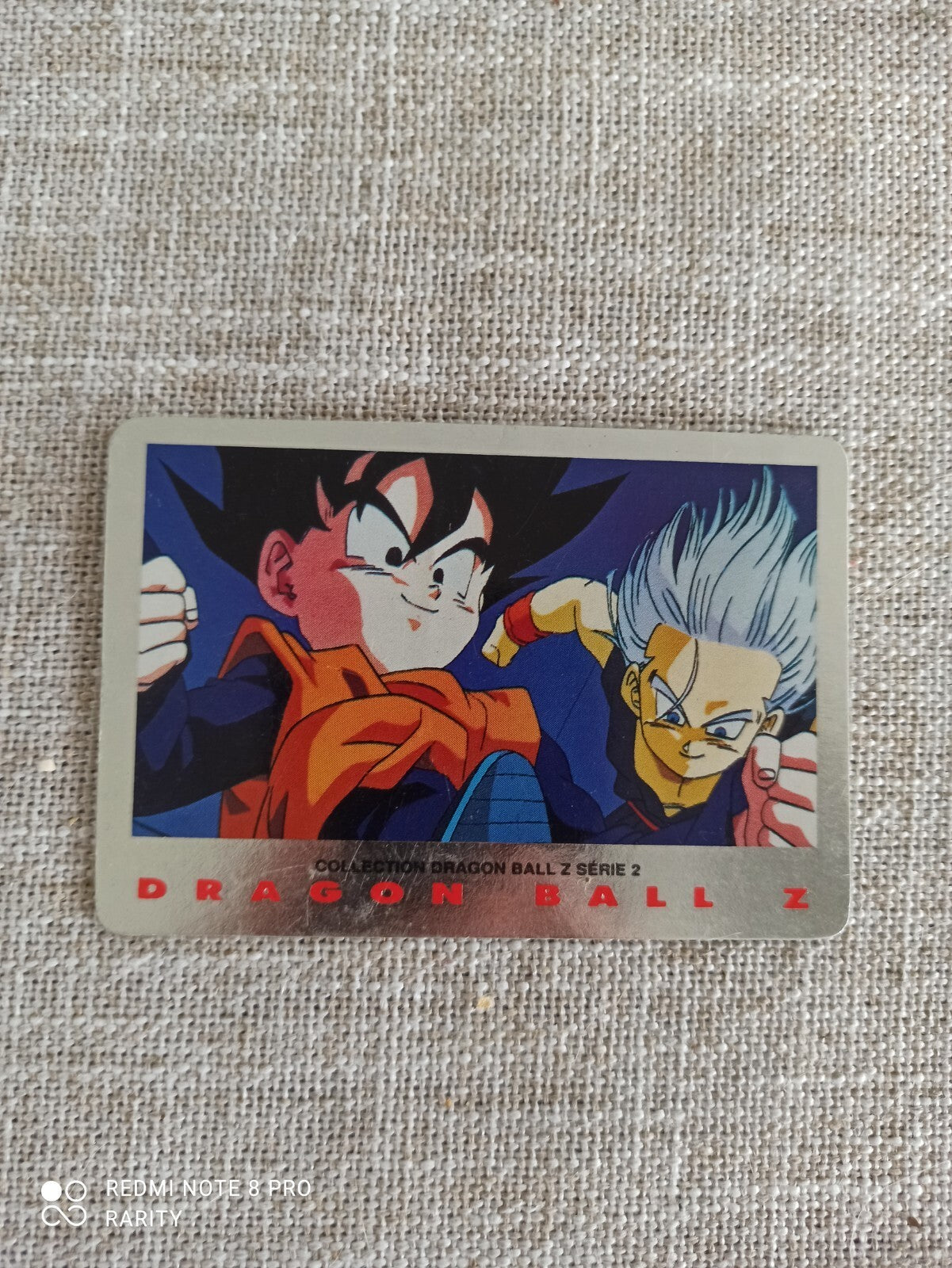 Carte Dragon Ball Z vintage Série 2 Goku Trunks illustration rare