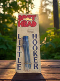 Leurre ancien Soft Head Little Hooker bleu blanc vintage accessoire pêche neuf