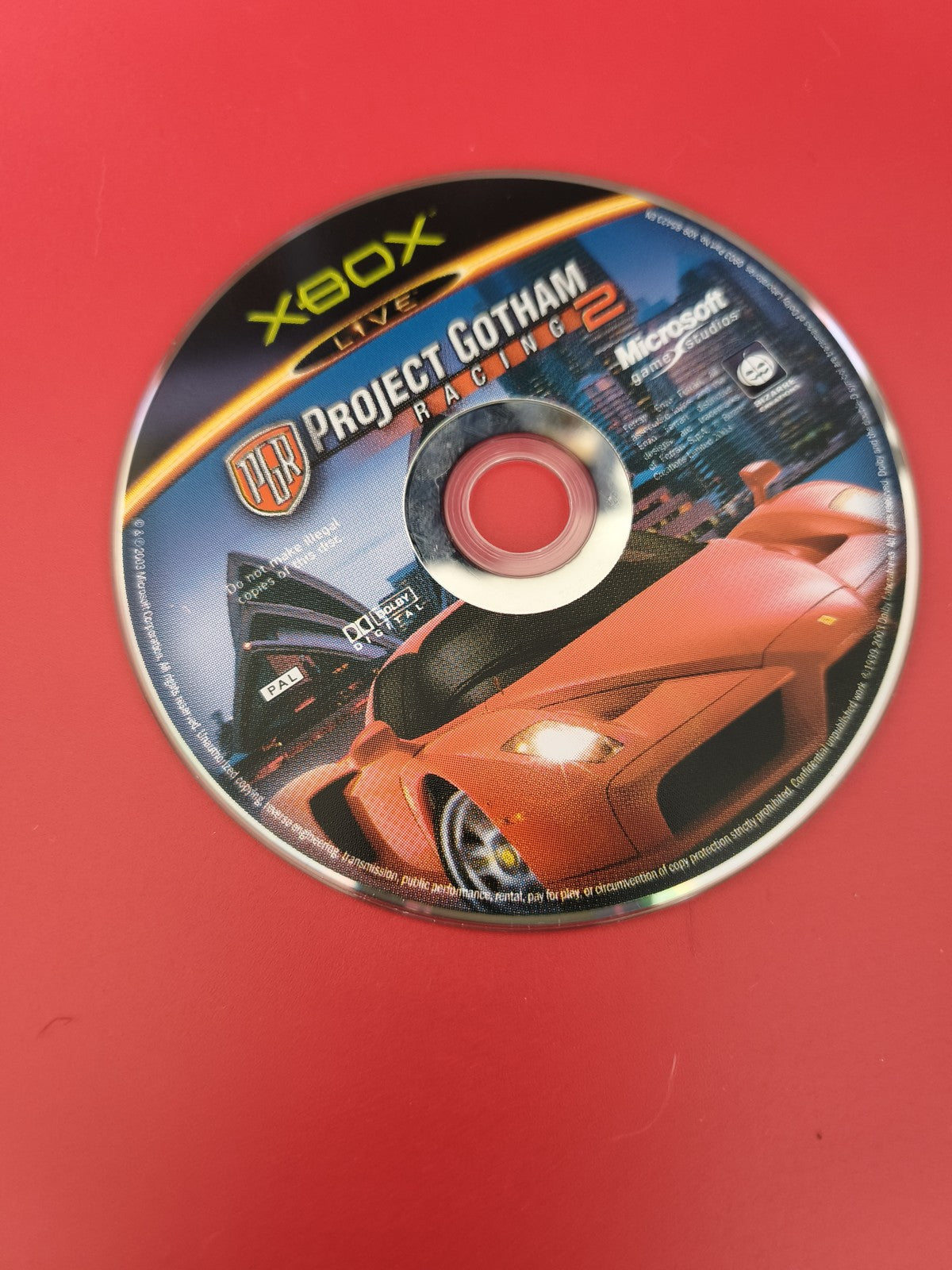 CD Xbox Project Gotham Racing 2 jeu original disque seul Microsoft Xbox